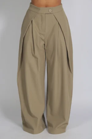 Kaki blazer broek