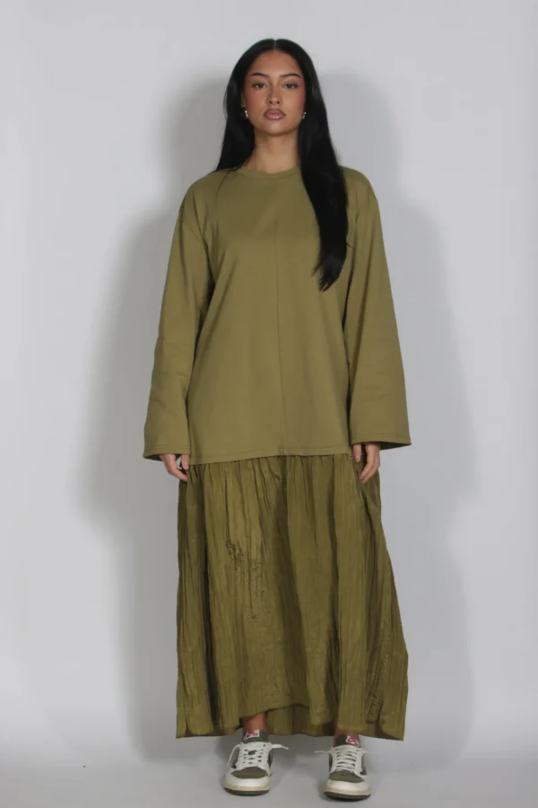 Mikki longsleeve dress Matcha green