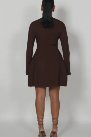 Short brown dress - Afbeelding 2