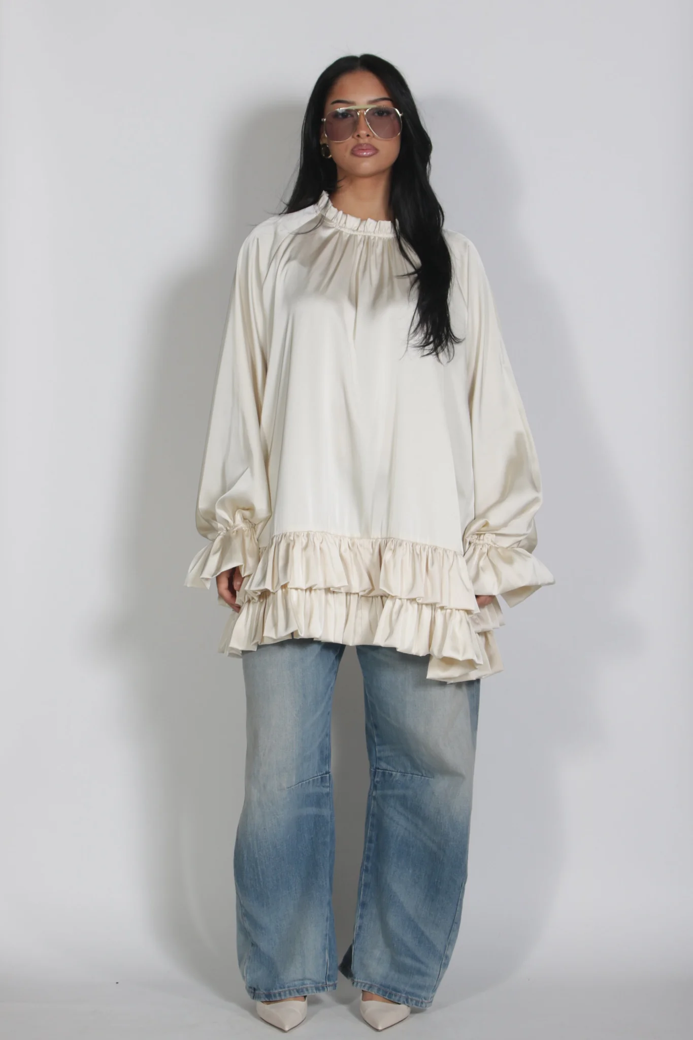 Valentina blouse beige - Afbeelding 1