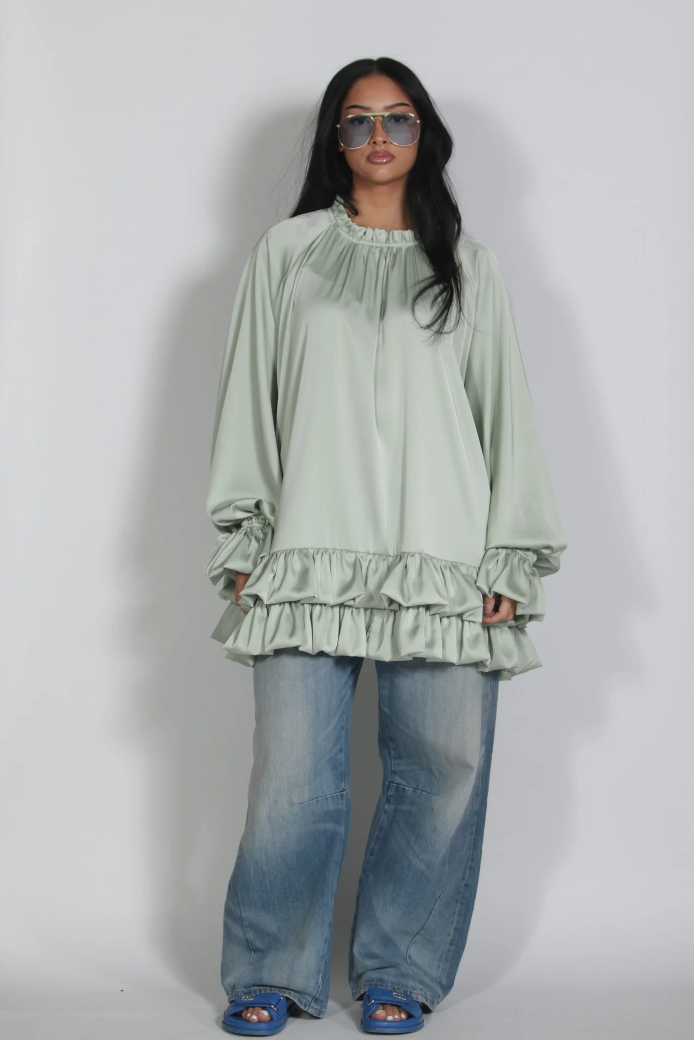 Valentina blouse green - Afbeelding 1