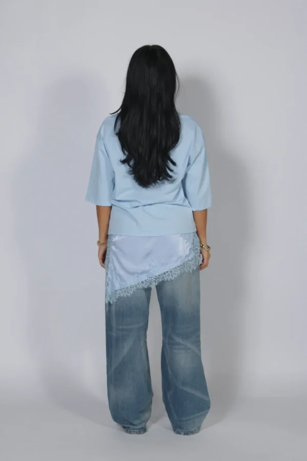 Lace shirt blue