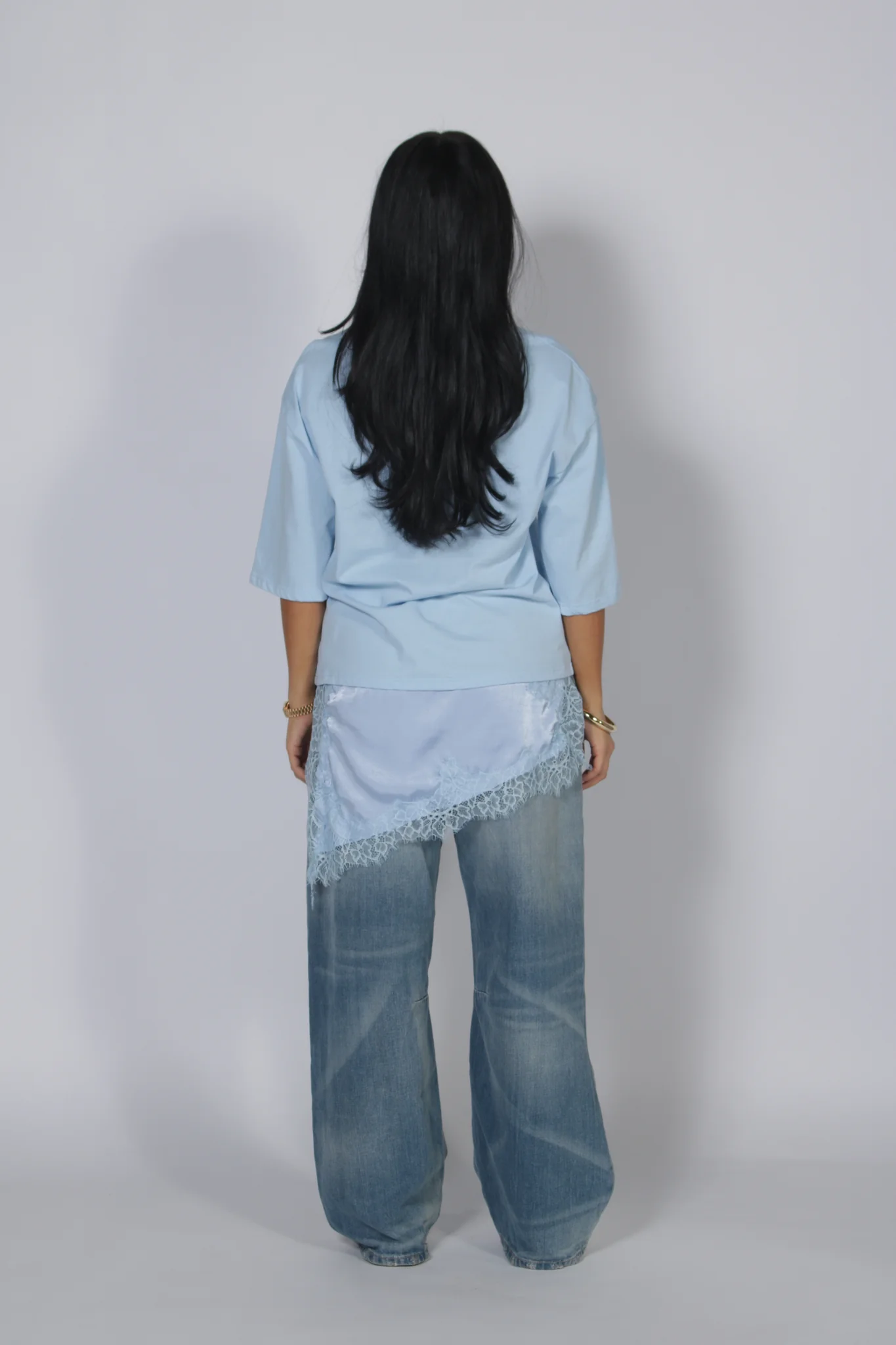 Lace shirt blue - Afbeelding 2