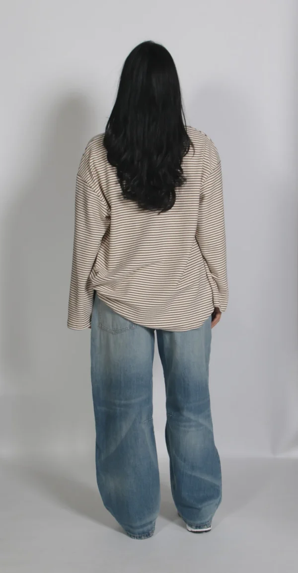 Striped shirt beige