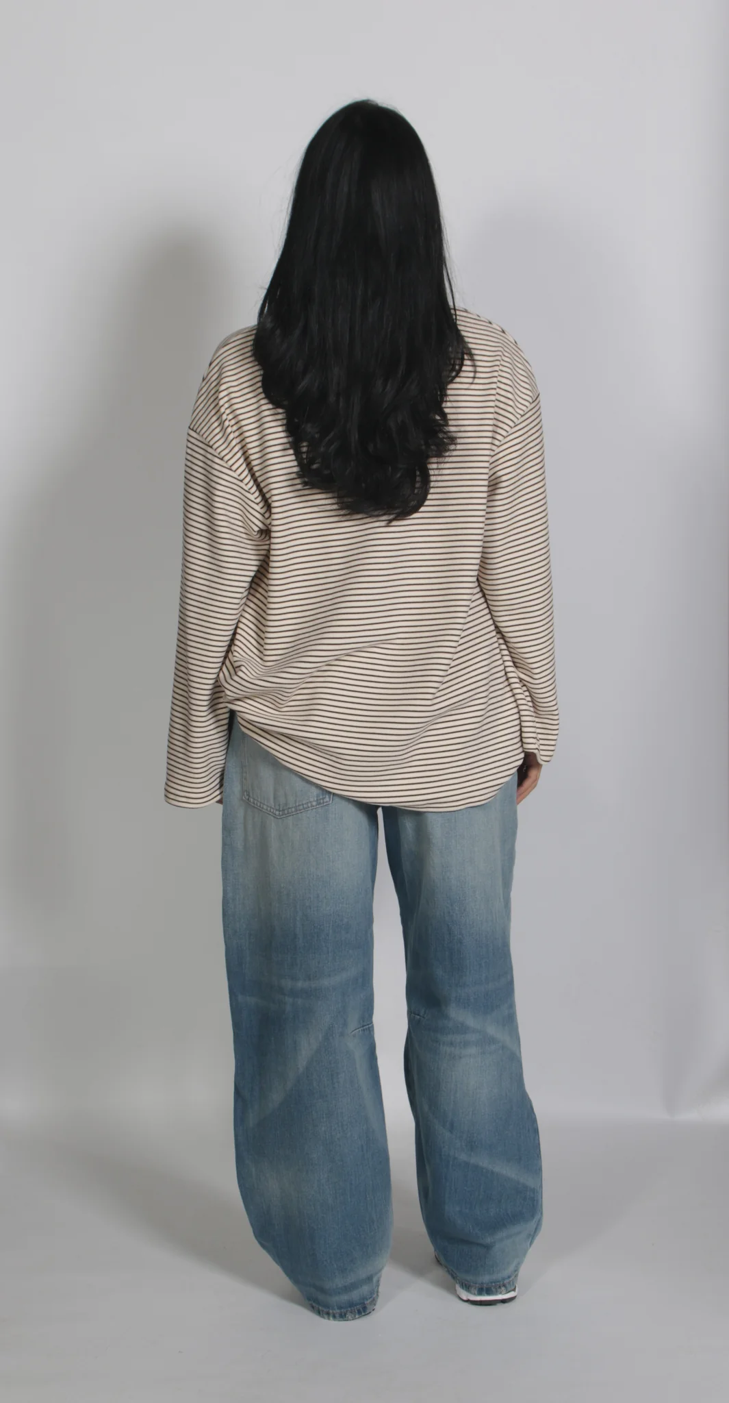 Striped shirt beige - Afbeelding 2