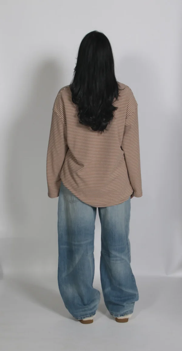 Striped shirt brown