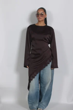 Asym top brown - Afbeelding 3