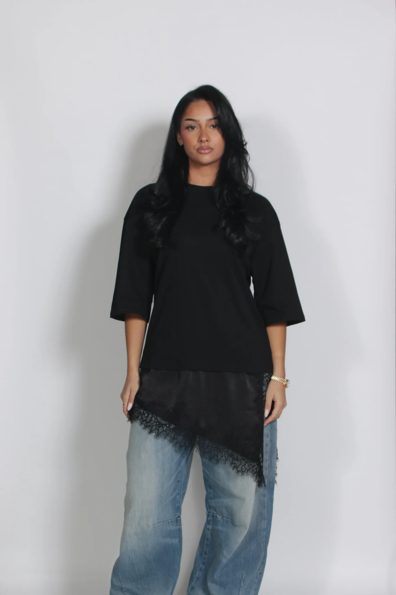 Lace shirt Black - Afbeelding 1